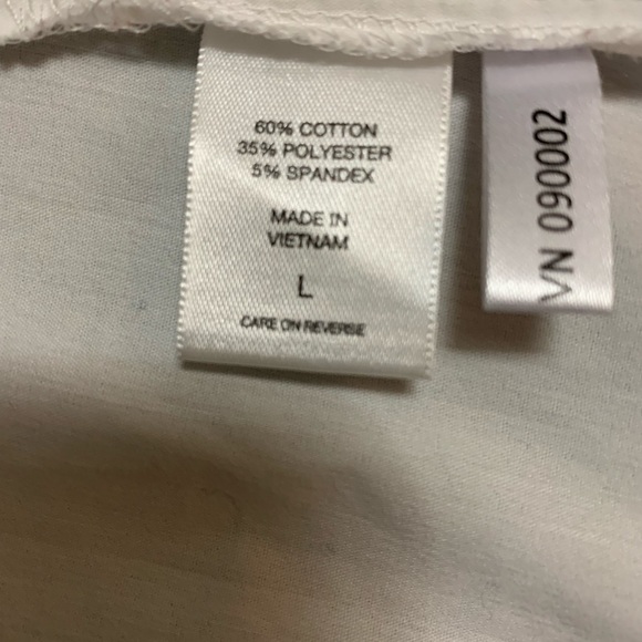 New York & Co. stretch white cotton shirt, size L - Picture 3 of 4